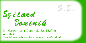 szilard dominik business card